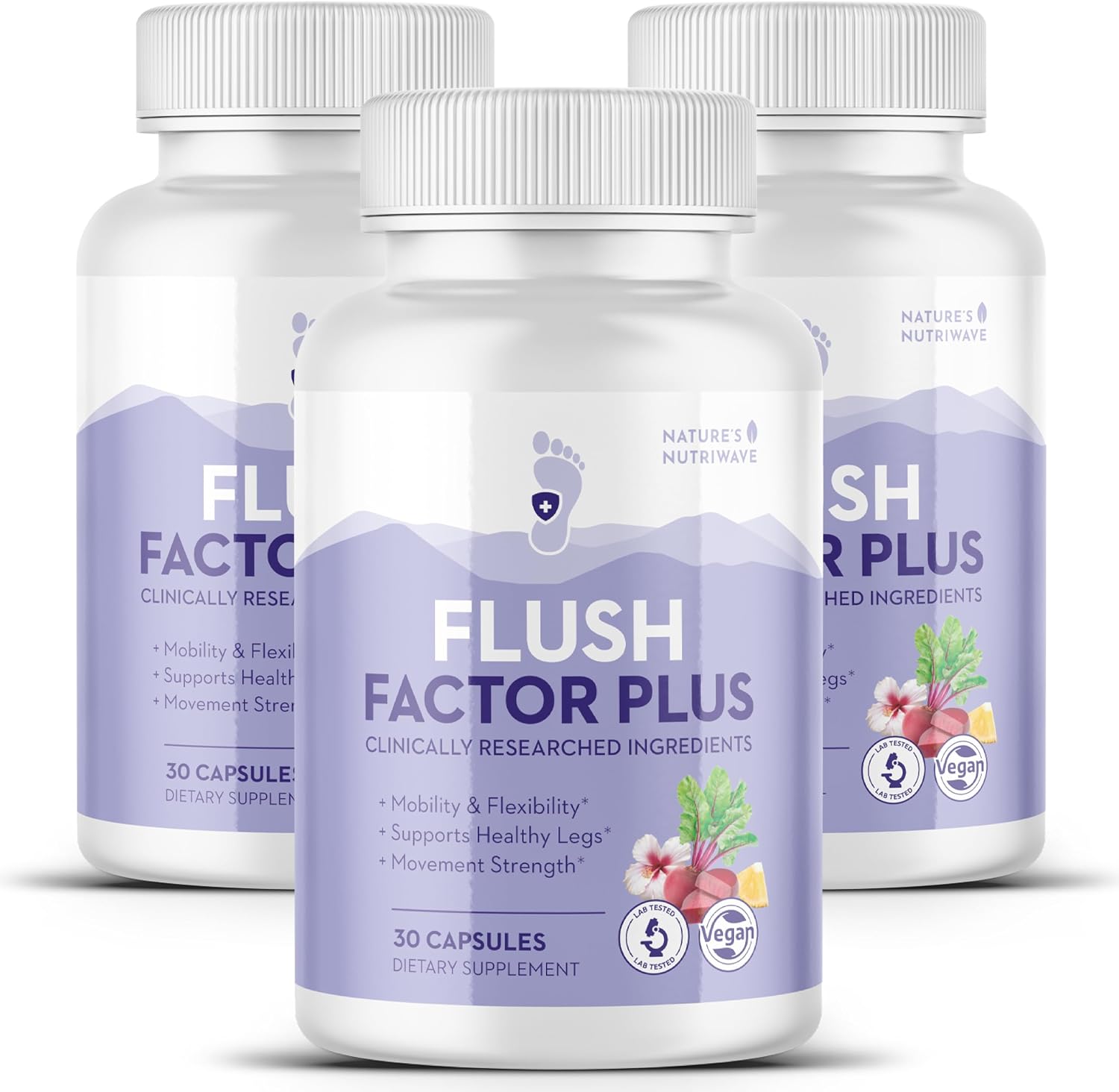 Flush Factor Plus – Original Formula – 30 Cápsulas, 6 Meses de Suministro