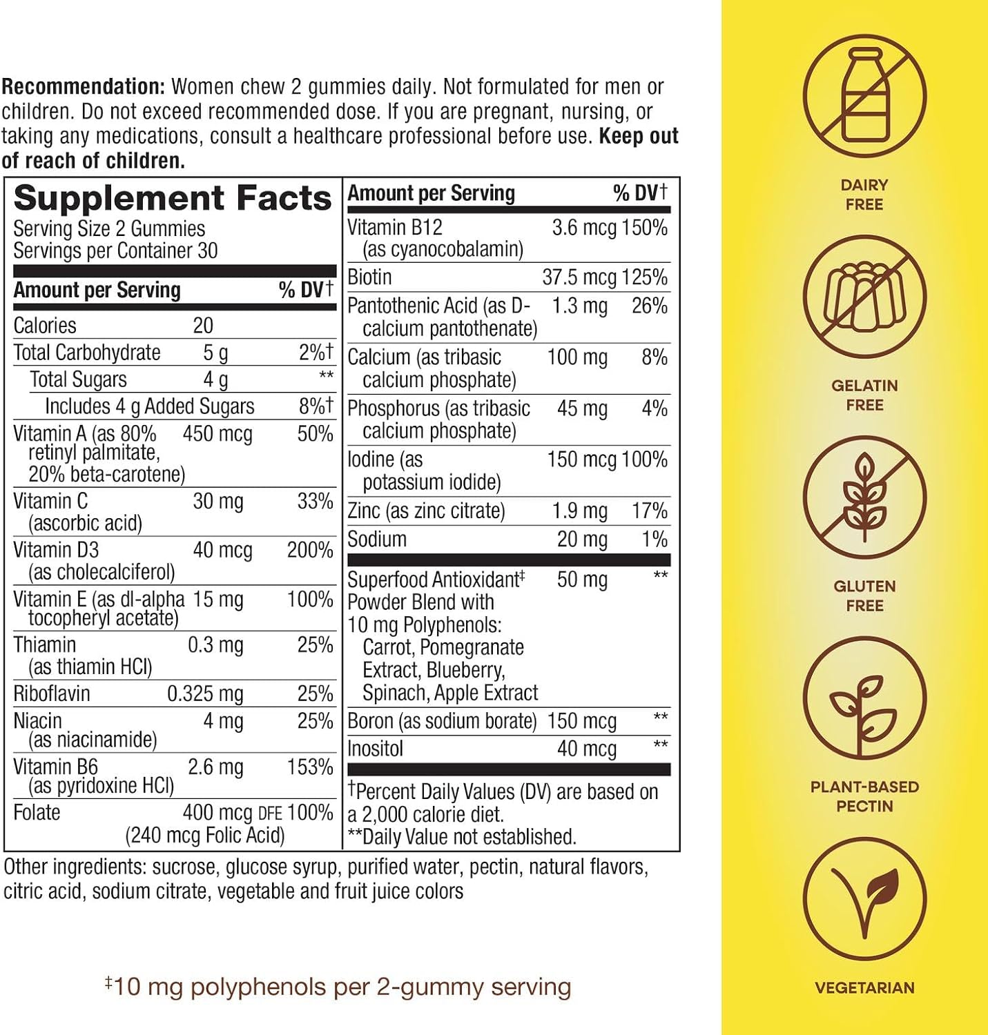 Nature's Way Alive! Multivitamínico en Gomitas para Mujeres, 60 Gomitas