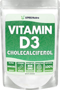 XPRS Nutra Vitamina D3 en Polvo (Colecalciferol) – Sin Sabor, 113 g (4 oz)