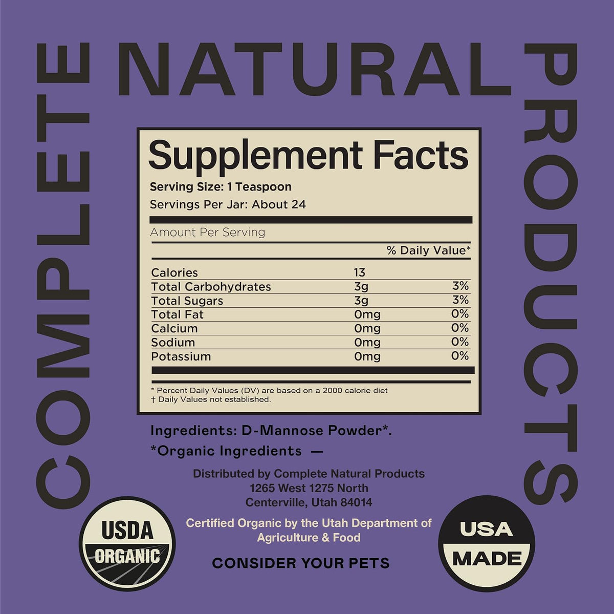 CNP Organic D'Mannose Powder for Pets 4oz - Polvo de D-Mannosa Orgánica para Perros y Gatos – Image 4