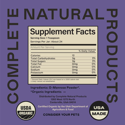 CNP Organic D'Mannose Powder for Pets 4oz - Polvo de D-Mannosa Orgánica para Perros y Gatos – Image 4