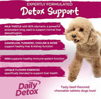 Vital Planet - Daily Detox para Perros con MSM, Cardo Mariano, Espirulina y Cúrcuma - Apoya el Sistema Inmunológico y la Limpieza Natural del Hígado - 60 Comprimidos Masticables Sabor Carne de Vacuno
