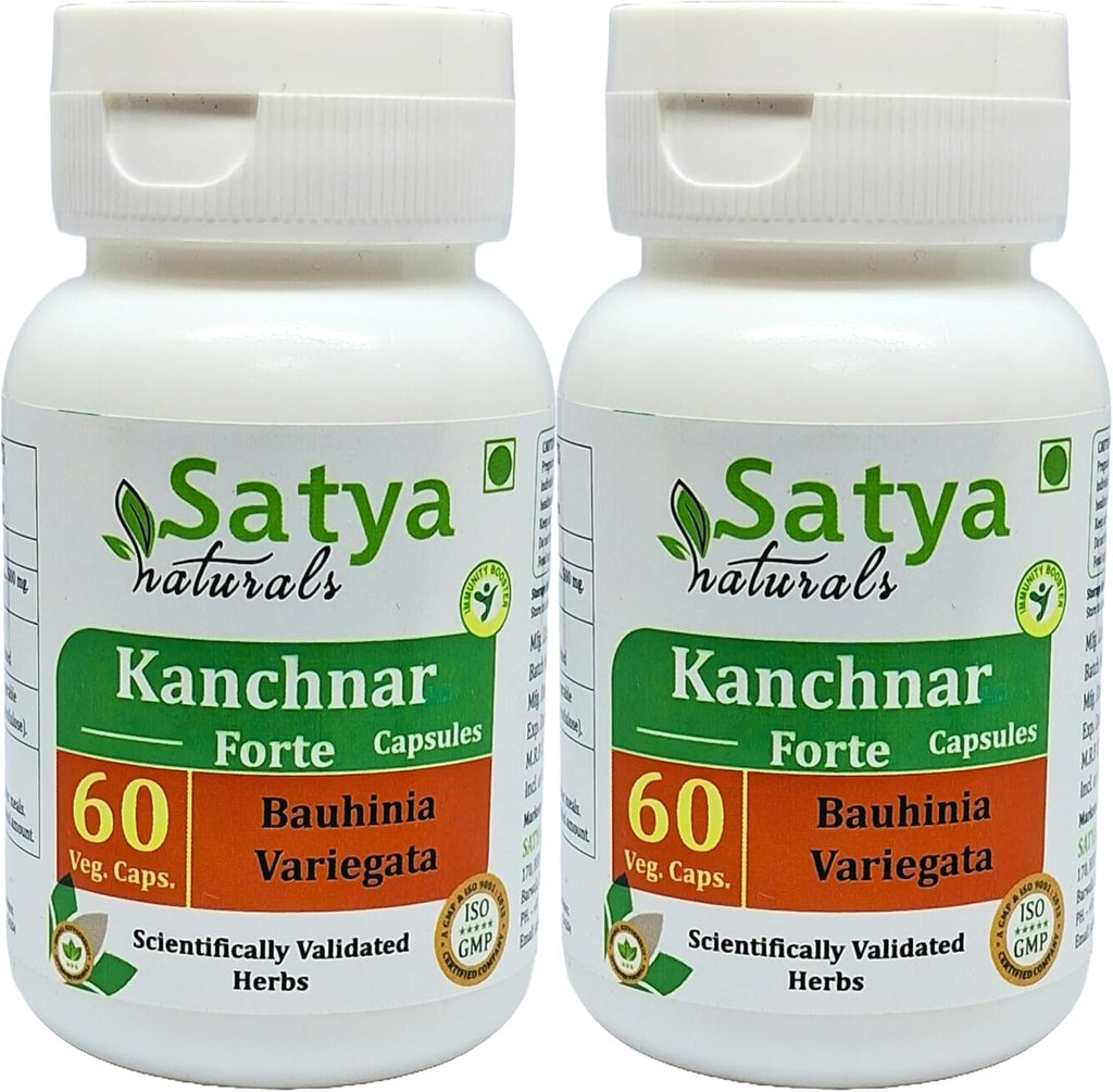 Kanchnar Forte Cápsulas 500 mg - 120 Cápsulas Vegetales (2 Envases de 60)