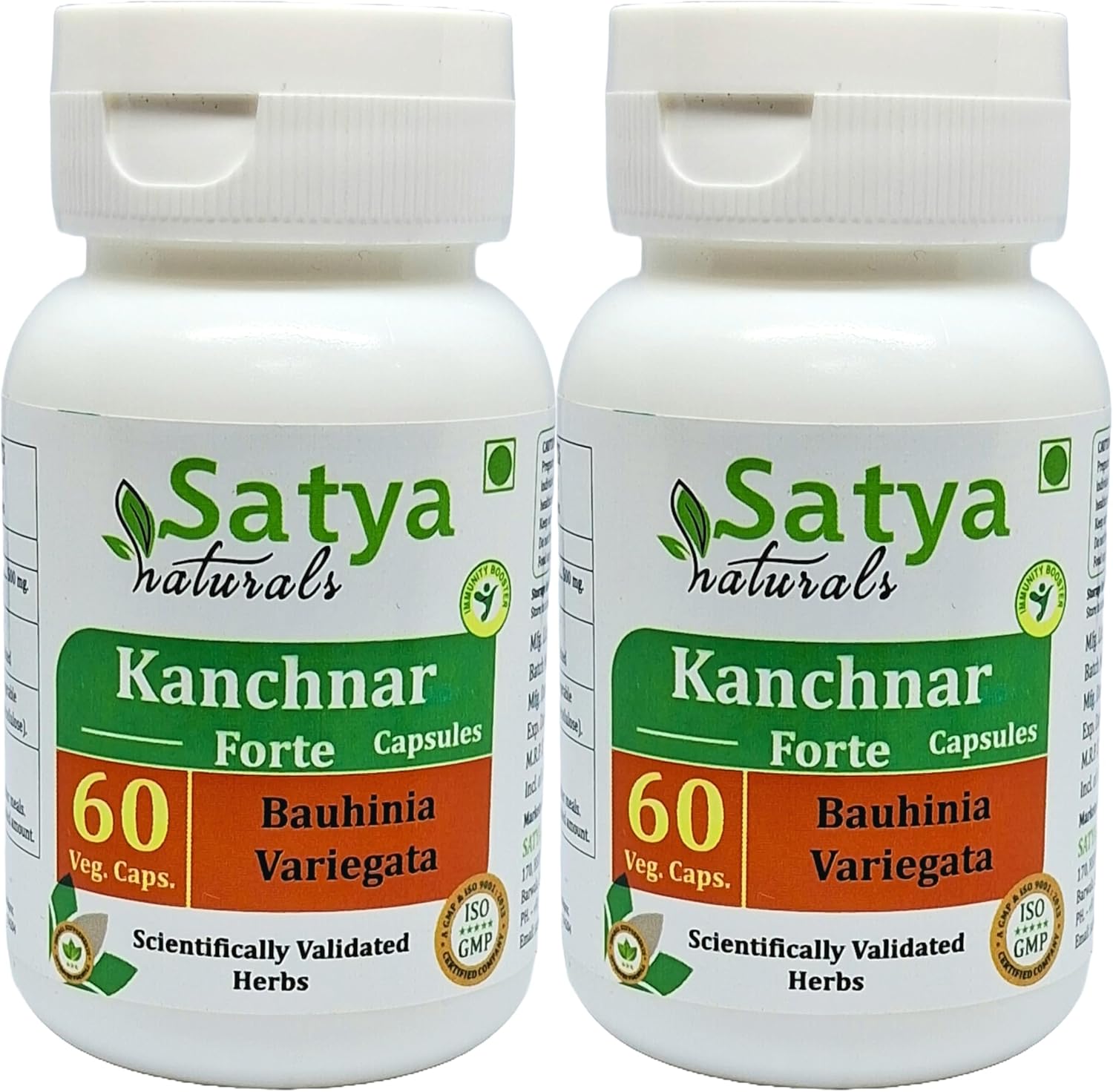 Kanchnar Forte Cápsulas 500 mg - 120 Cápsulas Vegetales (2 Envases de 60)