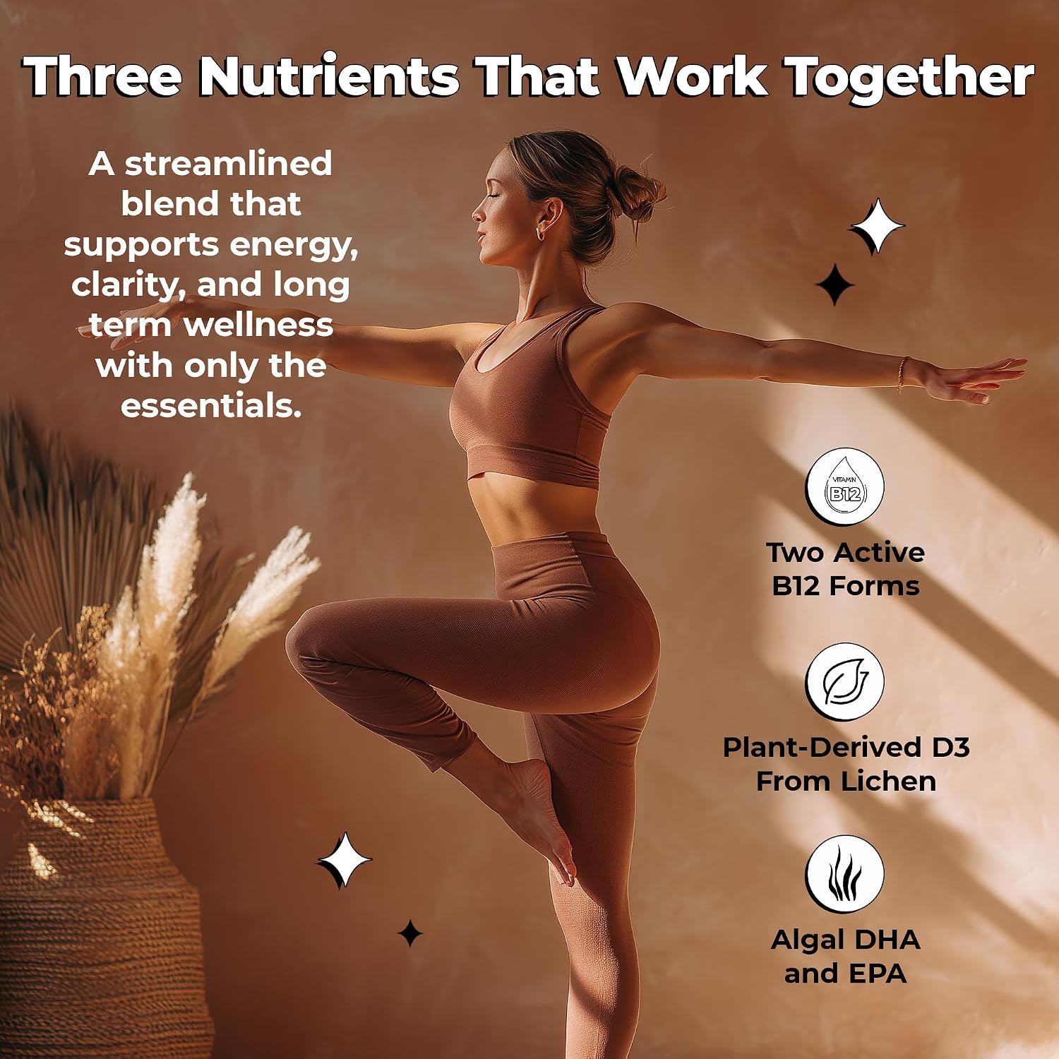 Future Kind Multivitamínico Diario 3 en 1 - Vegano con B12, D3 y Omega-3 - 60 Cápsulas Blandas