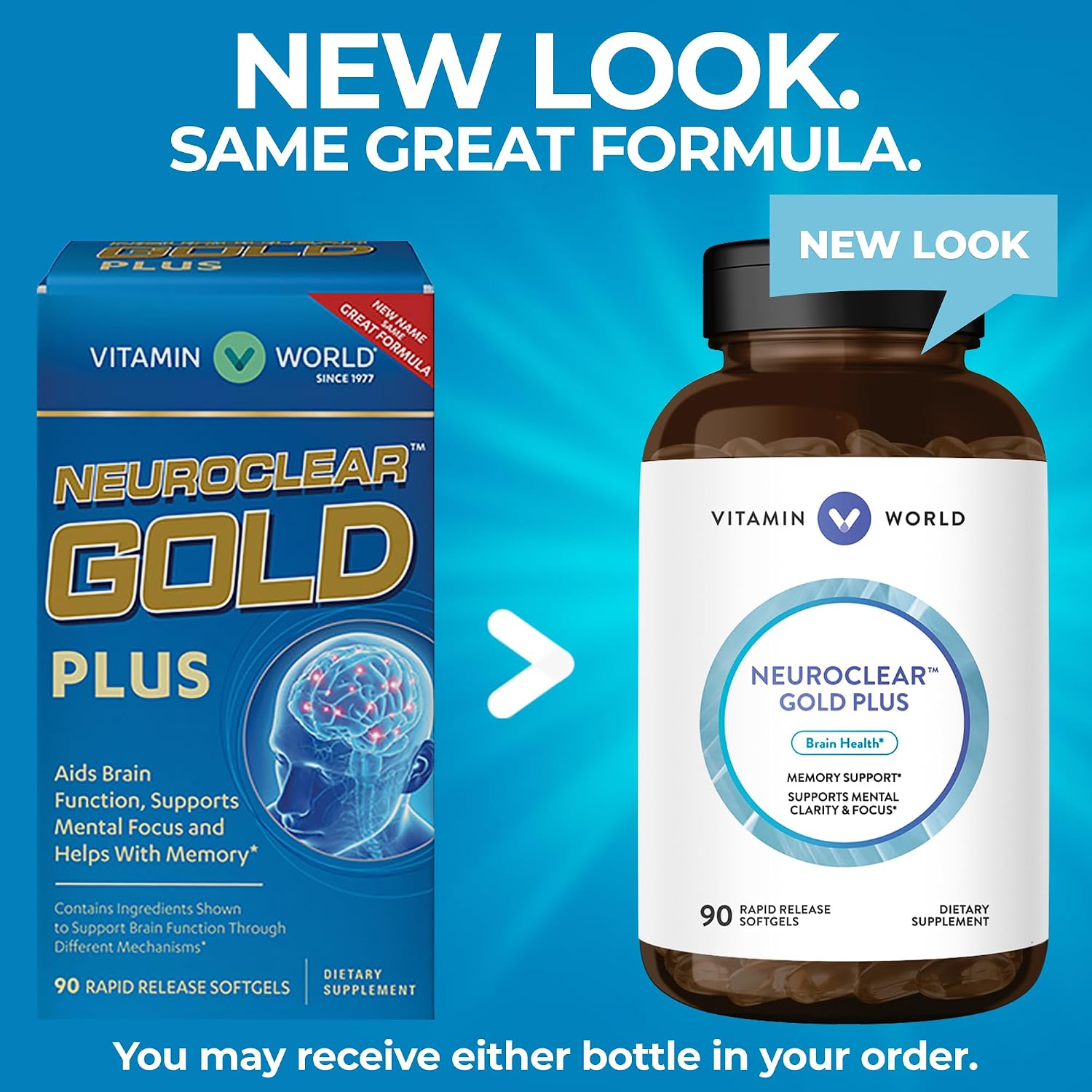 Vitamin World NeuroClear Gold Plus 90 Cápsulas