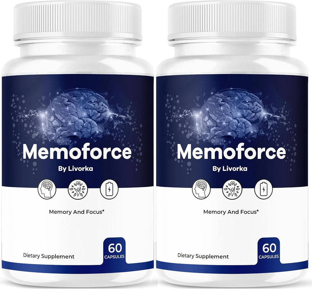 Memoforce Brain Supplement (2 Pack) – 120 Cápsulas – Fórmula Premium para el Bienestar General
