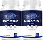 Memoforce Brain Supplement (2 Pack) – 120 Cápsulas – Fórmula Premium para el Bienestar General