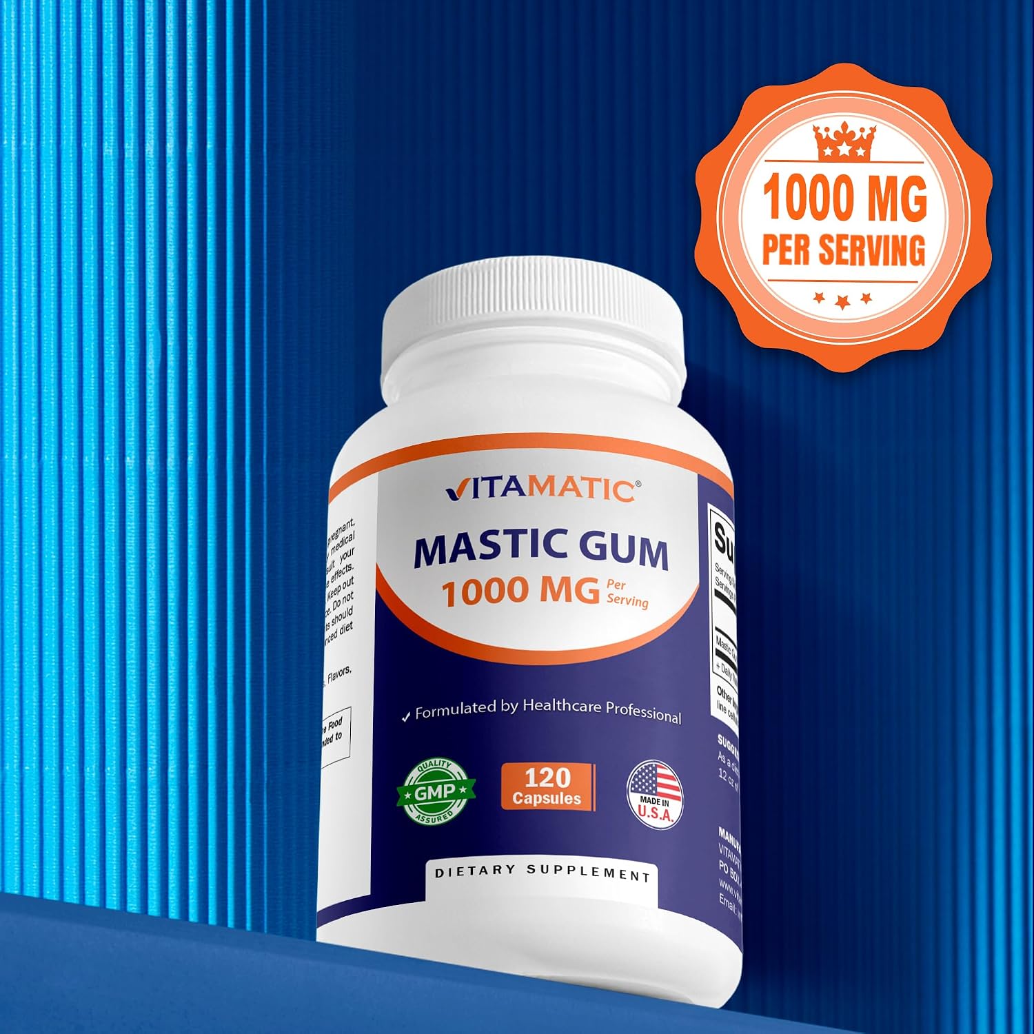 Vitamatic Goma de Masilla 1000 mg por ración, 120 cápsulas