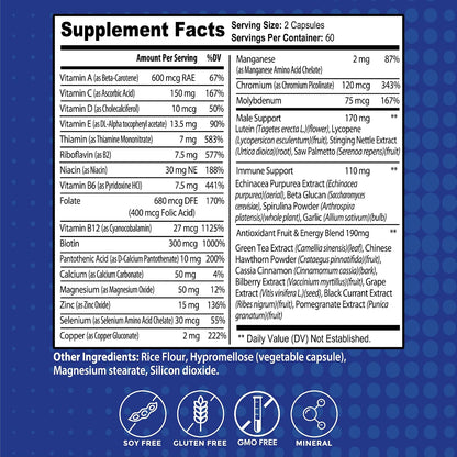 Gusevit Multivitamínico 35 en 1 para Hombres – Magnesio: contribuye al funcionamiento normal del sistema nervioso – Image 6