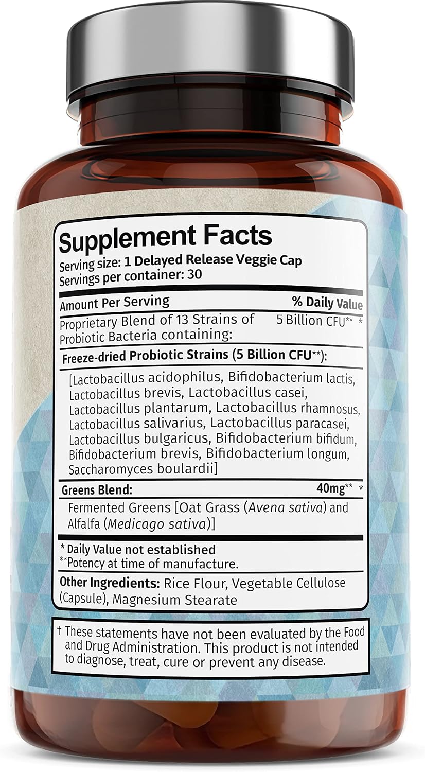 Vitamin Bounty Pro-Daily Probiotic - 5 Mil Millones de UFC, 13 Cepas con Lactobacillus Acidophilus y Bifidobacterium para la Salud Digestiva