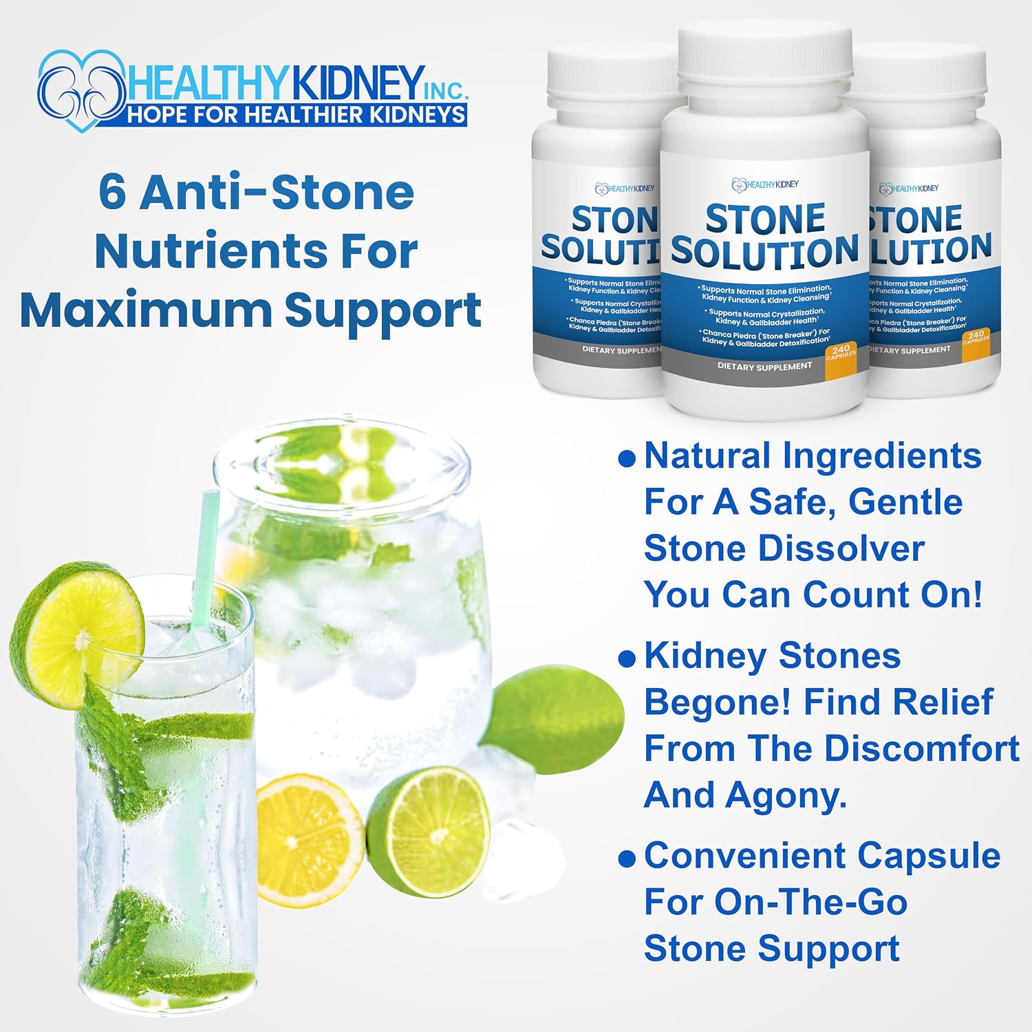 Stone Solution Cápsulas - Apoyo Renal y de la Vesícula Biliar