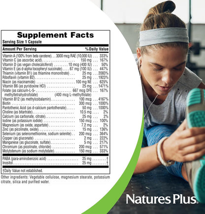 NaturesPlus Ultra One Daily Sin Hierro - 90 Cápsulas - Multivitamínico y Mineral con Betacaroteno - Vegano, Sin Gluten – Image 5