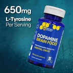 Natural Stacks Dopamine Brain Food - 650mg L-Tirosina - 60 Cápsulas