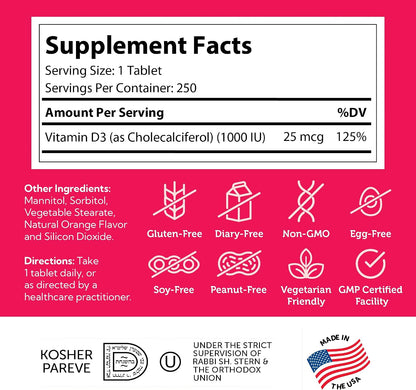 Zahler Junior D3 Vitamins 1000 IU - Vitamina – El funcionamiento normal de los músculos. – Image 5