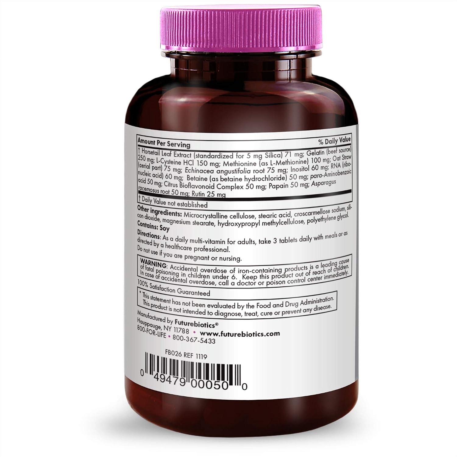 Futurebiotics Hair, Skin, & Nails Beauty Multivitamin, 75 Comprimidos