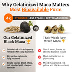 Maca Negra Gelatinizada Ecológica - 200 Cápsulas, 1000mg
