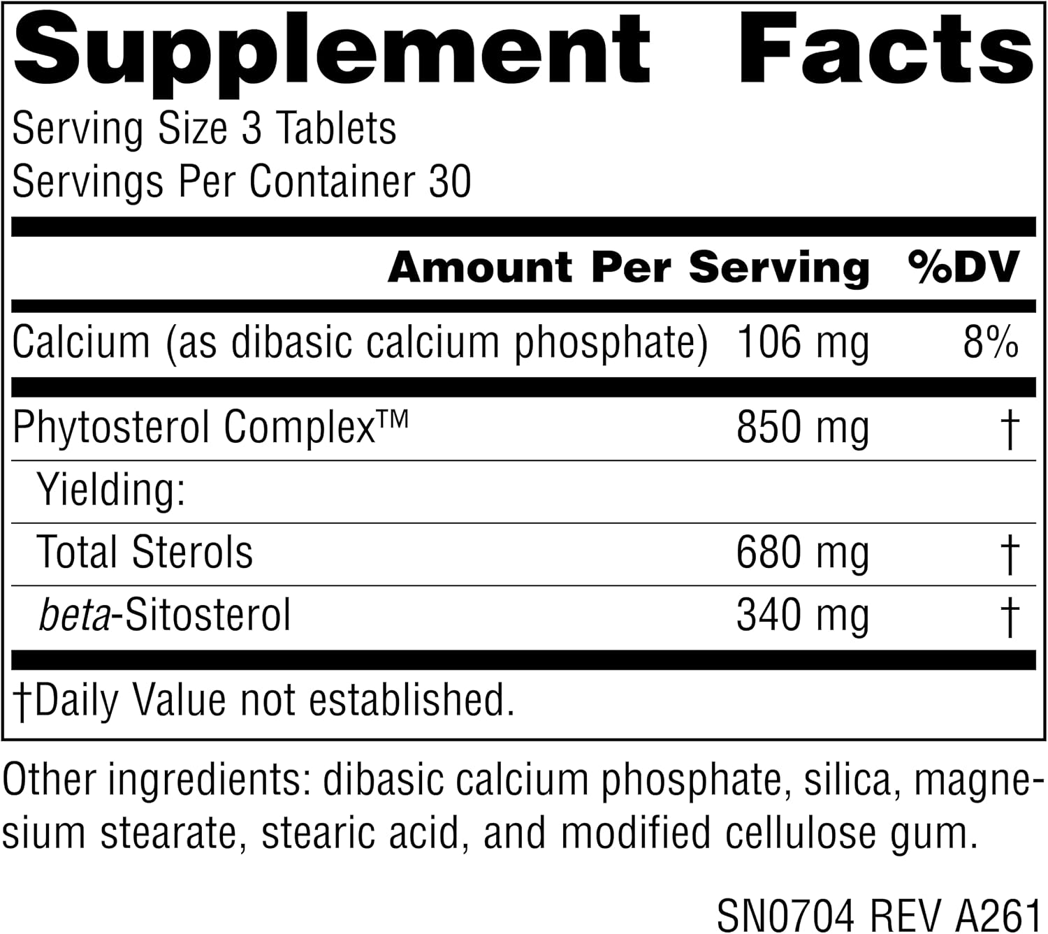 Source Naturals Phytosterol Complex con Beta-Sitosterol, 113 mg – 90 tabletas