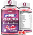 Veyttisy Multivitamínico Metilado Gummy para Mujer - Gominolas Multivitamínicas con Vitaminas A, C, D, E, Folato Metilado, Biotina, Complejo B, Hierro, CoQ10, Inositol - 120 uds
