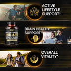 Magnesio con Lion's Mane, Shilajit, Ashwagandha, Raíz de Maca y Complejo de Salud Masculina - 210 Cápsulas