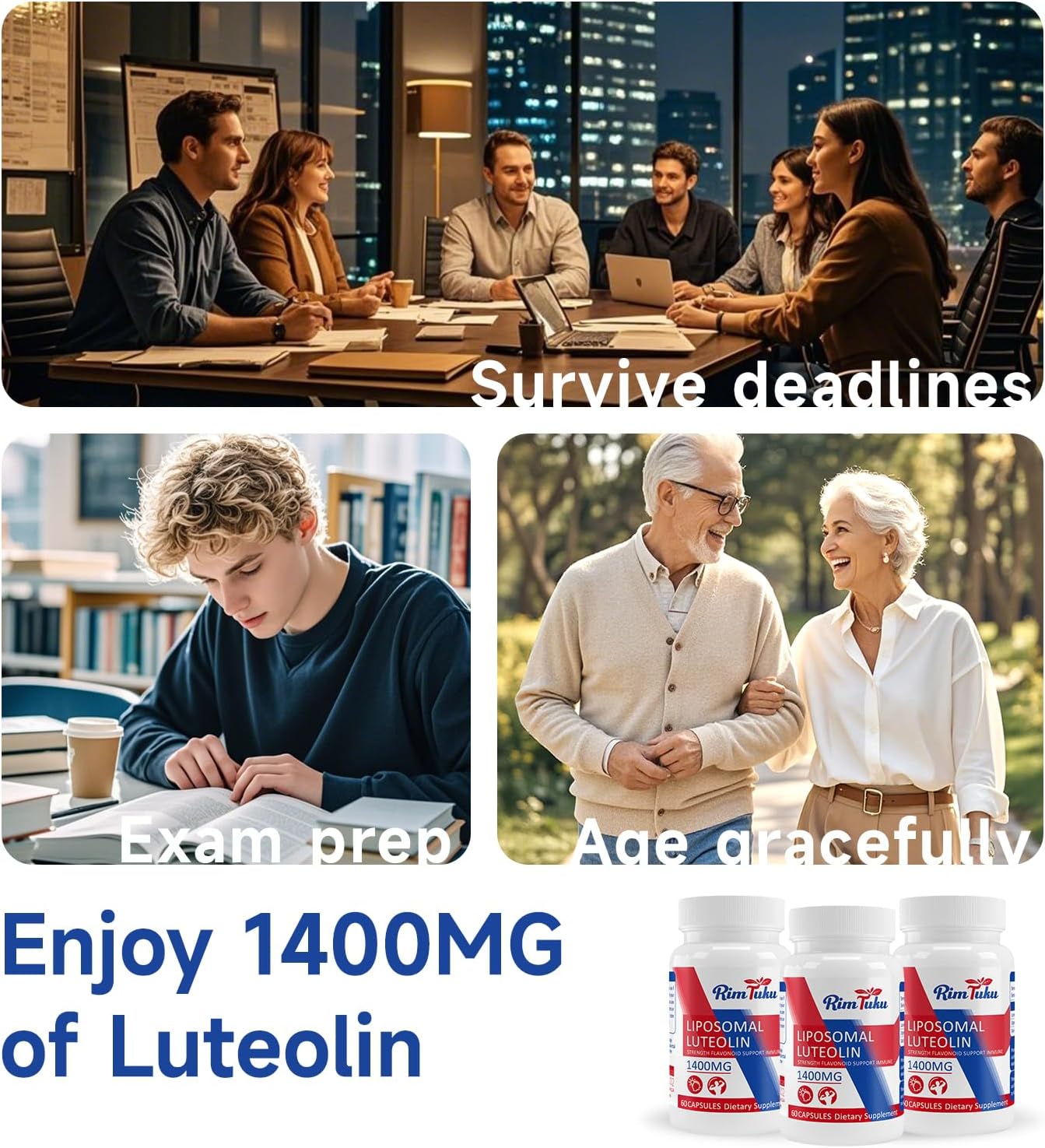 RimTuku Luteolina Liposomal 1400mg - 180 Cápsulas