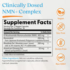 Doctor's Best NMN+ Complex - Suplemento con NMN, Resveratrol, Rodiola y Ginseng - 60 Cápsulas Veganas
