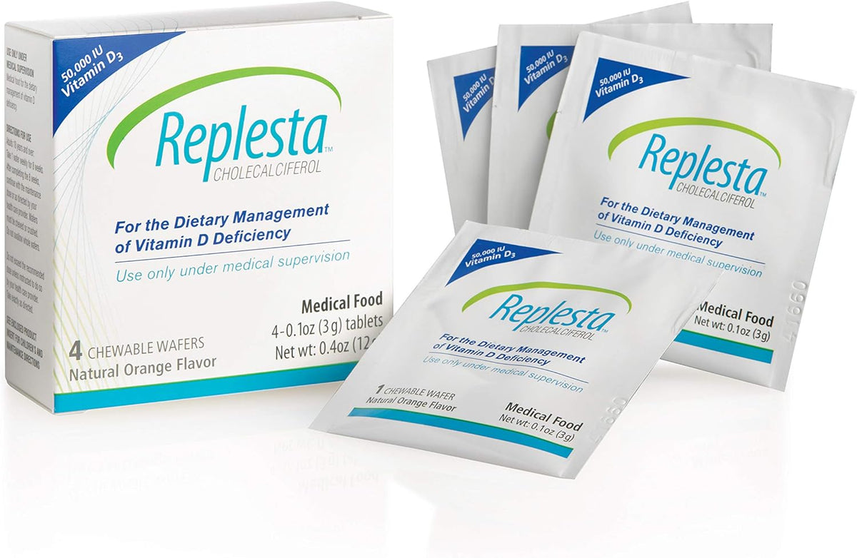 Replesta 50,000 IU Vitamina D3 – La absorción y utilización normal del calcio y del fósforo. – Image 1