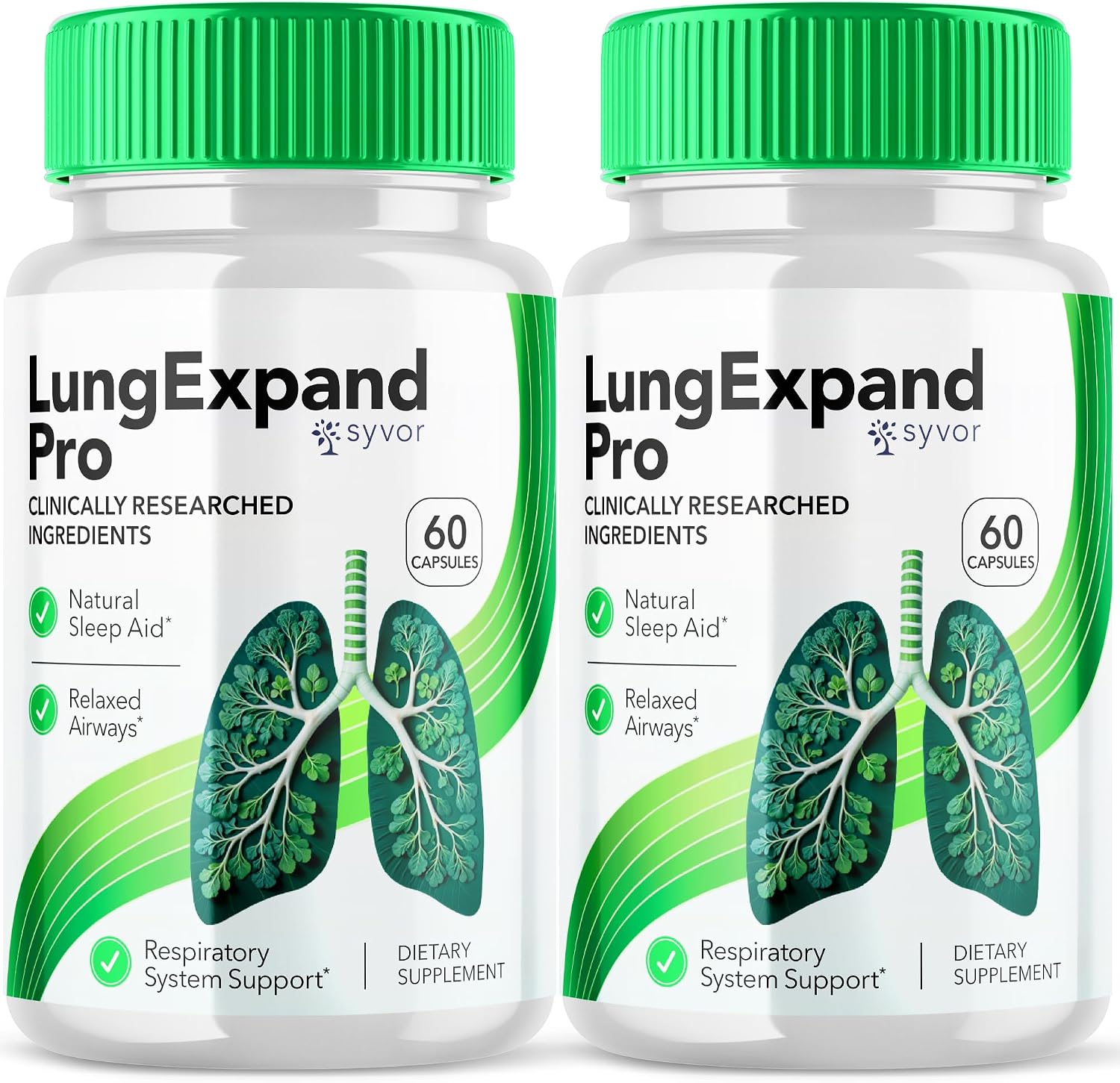 Lung Expand Pro (2 Pack) - 120 Cápsulas - Suplemento para el Sistema Respiratorio