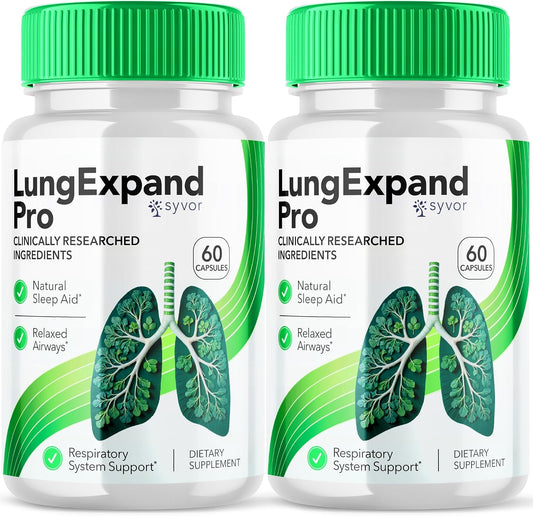 Lung Expand Pro (2 Pack) - 120 Cápsulas - Suplemento para el Sistema Respiratorio