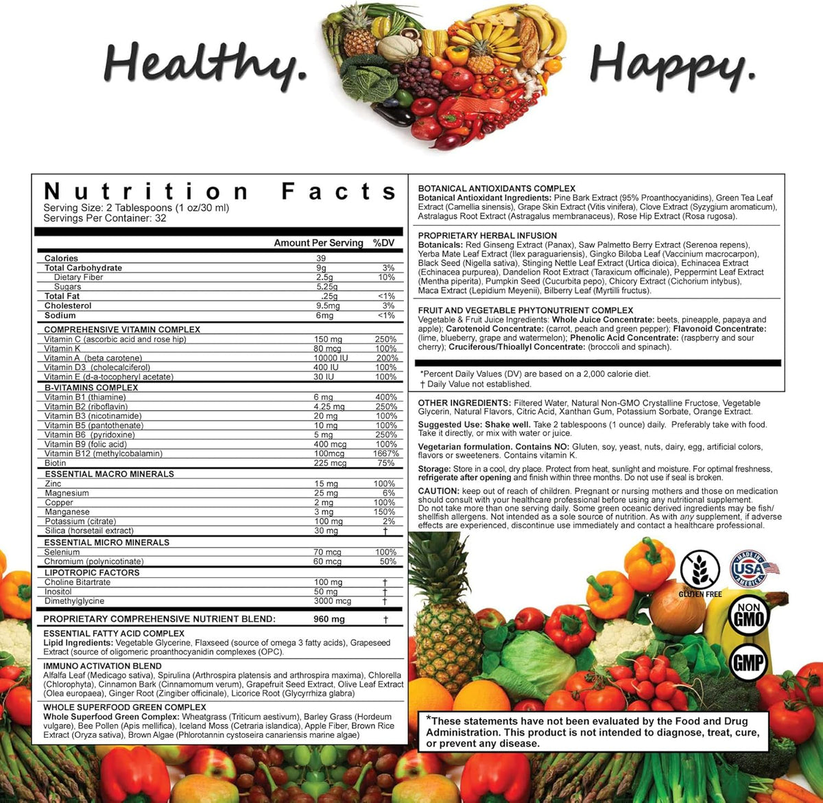 LiquiVive Liquid Vitamins Mega Nutrition - Multivitamínico Líquido Vegano, 946 ml – Image 5