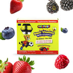 GirafKids Super Vitamins - Multivitamínico infantil con jalea real y propóleo - 10 viales sabor frutas del bosque