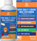 Amore Life Multivitamínico Líquido para Niños - Vitaminas A, D, E, B1 con Aceite de Hígado de Bacalao - Sabor Naranja - 473 ml