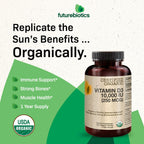 Futurebiotics Vitamina D3 10.000 UI (250 mcg) - 360 Comprimidos Orgánicos