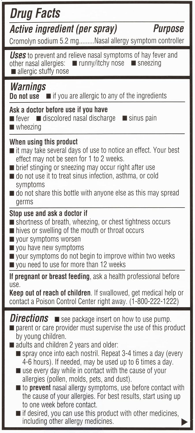 NasalCrom Spray Nasal Antialérgico, 200 Pulverizaciones, 2 Pack