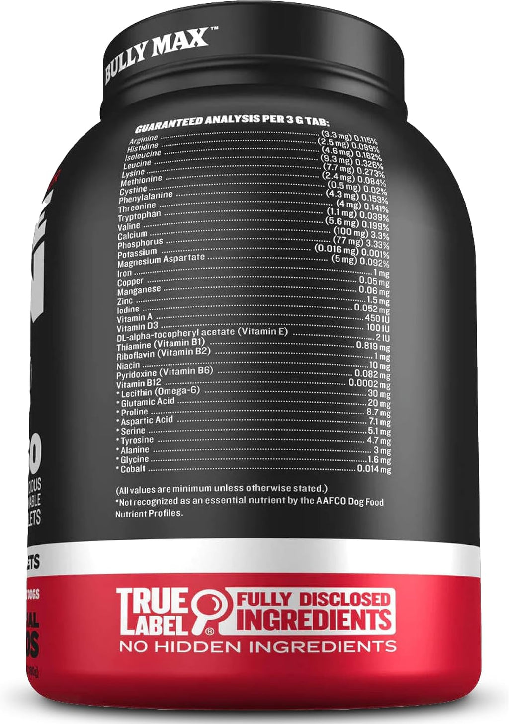 Bully Max Constructor Muscular y Multivitamínico para Perros - 60 Comprimidos Masticables (2 Frascos)