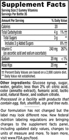 Vitafusion Power C Gomitas de Vitamina C, 70 unidades, Paquete de 3