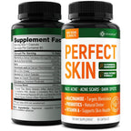 Perfect Skin Acne Pills - Suplemento Antiacné con Niacinamida, Probiótico, Zinc y Vitamina A - 60 Cápsulas