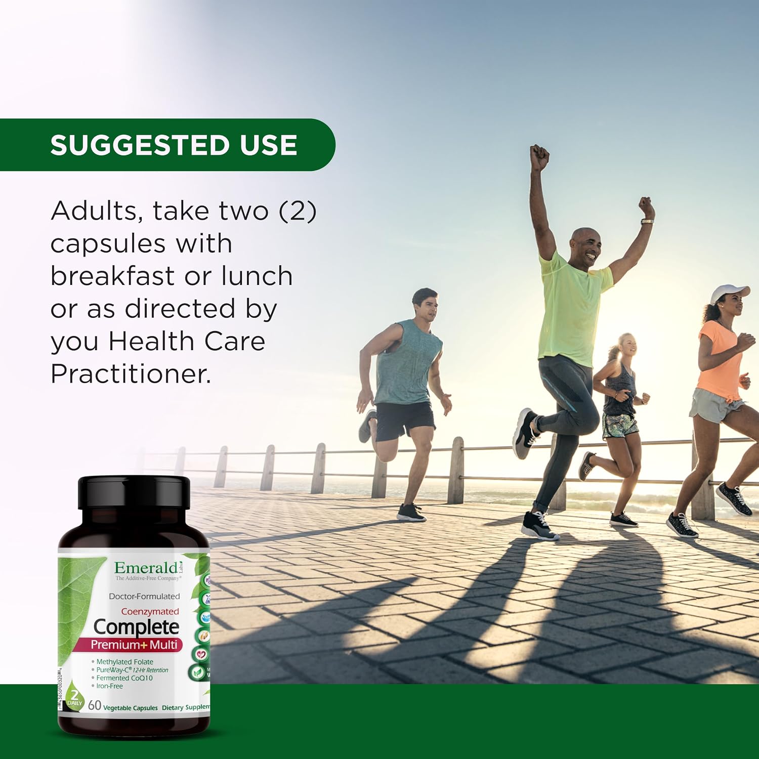 EMERALD LABS Complete Premium Multi - Complete Multivitamin with Digestive and Immune Support - 60 Vegetable Capsules