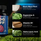 FOG OFF Suplemento para Niebla Mental - Cápsulas de Enfoque y Claridad con Vitamina B1, Maca Negra y Fosfatidilserina