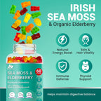 Gominolas de Musgo de Mar y Saúco con Vitaminas C, D y Zinc – 60 uds