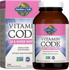 Garden of Life Vitamin Code 50 Wiser Women's Multi 120 Cápsulas Orgánico
