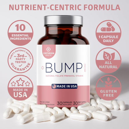 Centurion Health Bump Mini Vitaminas Prenatales Completo - 30 Cápsulas – Image 7