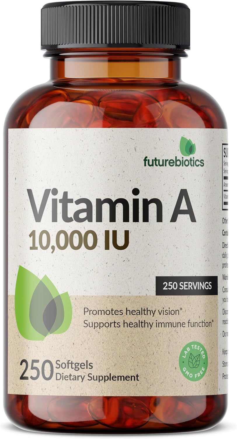 Futurebiotics Vitamina A 10,000 UI, 250 Cápsulas Blandas