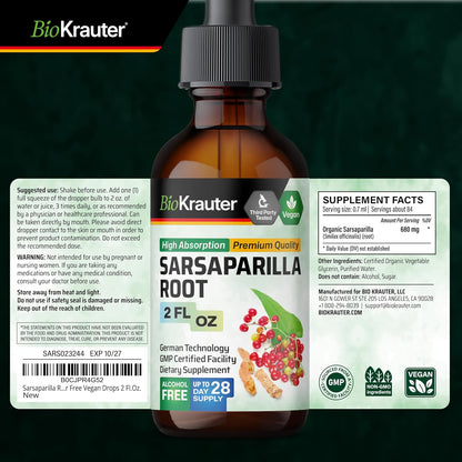 BIO KRAUTER® Extracto de Zarzaparrilla para Limpieza Hepática y Depuración, 60 ml – Image 9