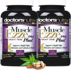 Muscle Ezze PM Plus Night Time Capsules by Doctors Nutra (Pack de 2) - Uso Nocturno - Sin Gluten - 120 Cápsulas