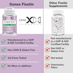 Genex Formulas Fisetin 100mg (60 Cápsulas) – Antioxidante para un Envejecimiento Saludable y la Salud Cognitiva