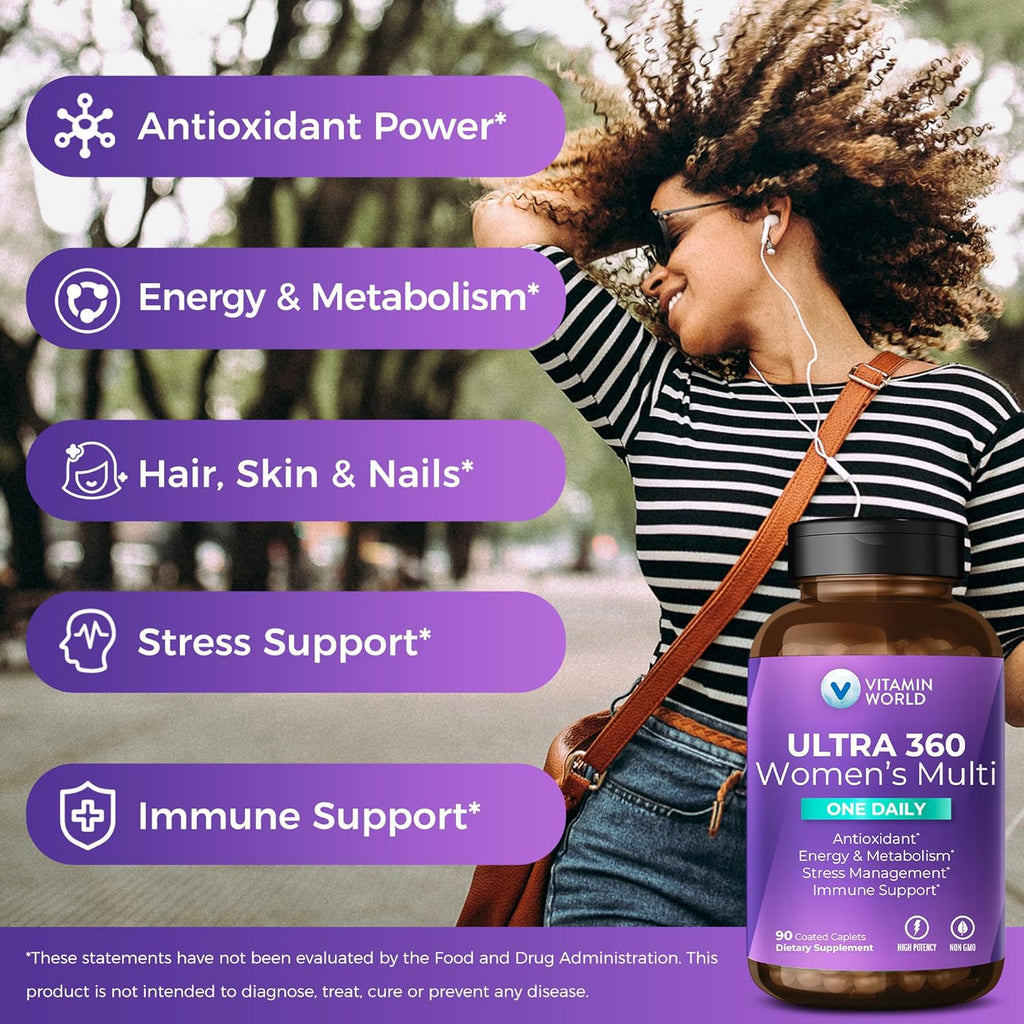 Vitamin World Ultra 360 Multivitamínico para Mujer One Daily, 90 comprimidos