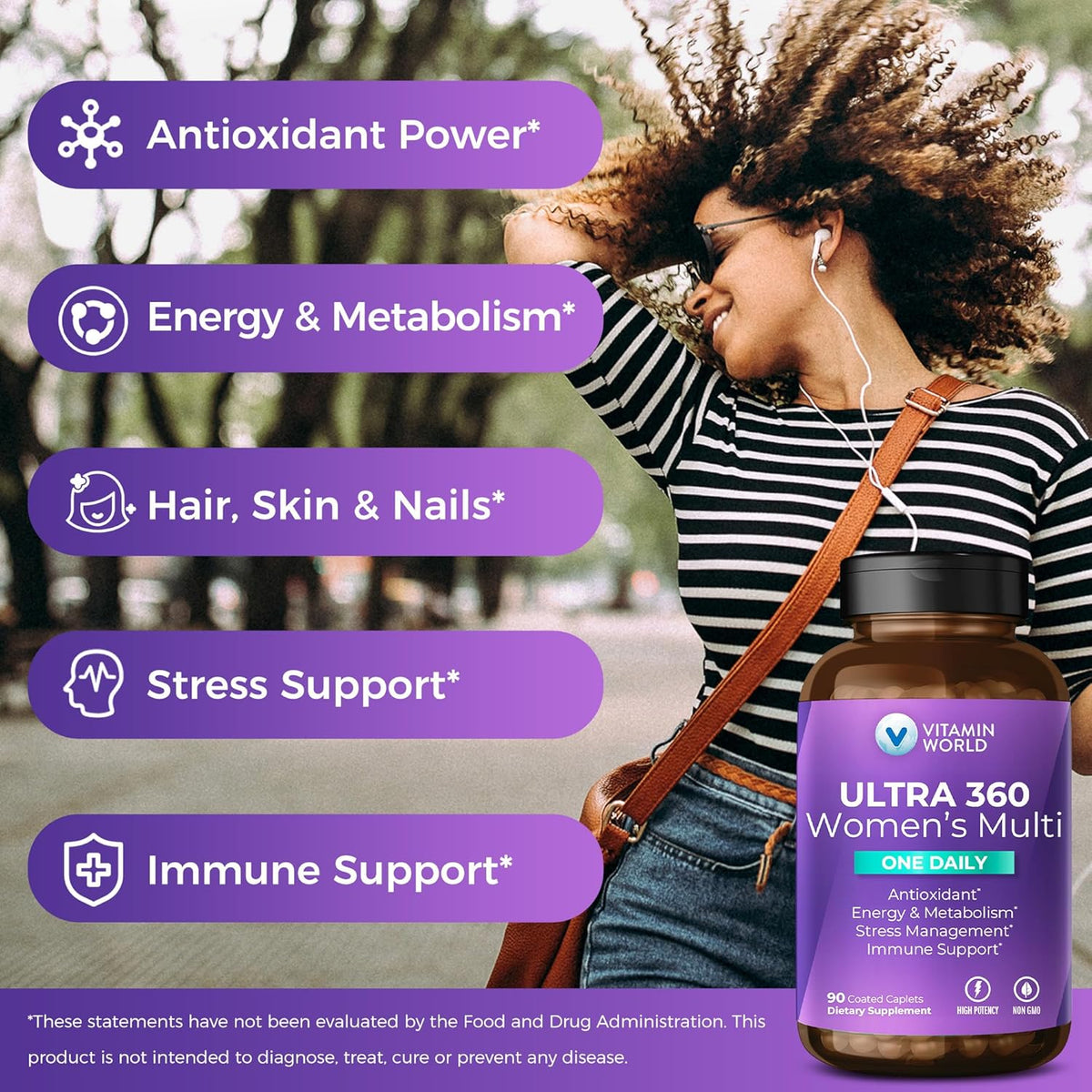 Vitamin World Ultra 360 Multivitamínico para – Ashwagandha: Una hierba adaptógena que puede ayudar a mantener una – Image 4