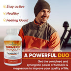 Turmeric Tranquility Cúrcuma Curcumina y Magnesio Glicinato con BioPerine – Alto Poder de Absorción – 90 Cápsulas