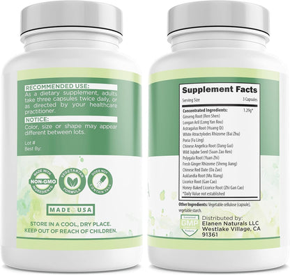 Elenen Naturals Gui Pi Wan, Fórmula para el – Elaborado sin talco, colorantes ni sabores añadidos – Image 3